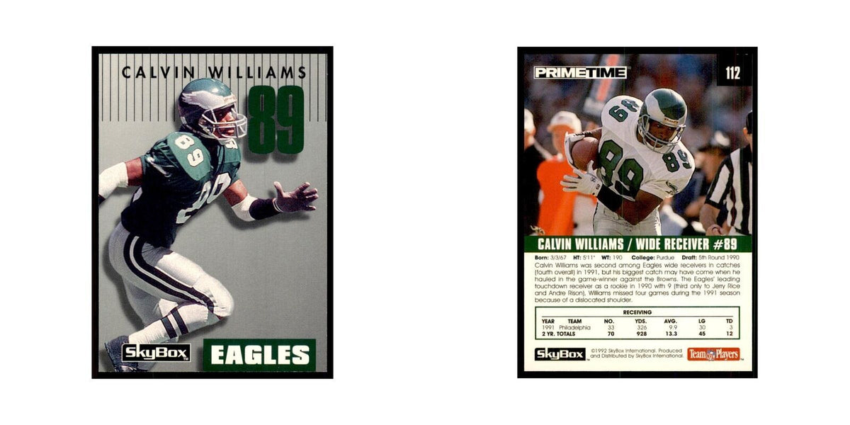 1992 SkyBox Primetime Calvin Williams Eagles #112