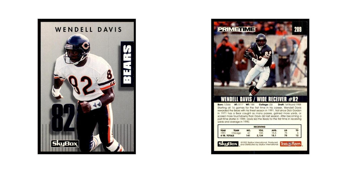 1992 SkyBox Primetime Wendell Davis Bears #289