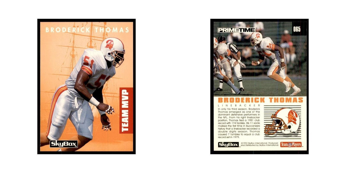 1992 SkyBox Primetime Broderick Thomas Buccaneers #65