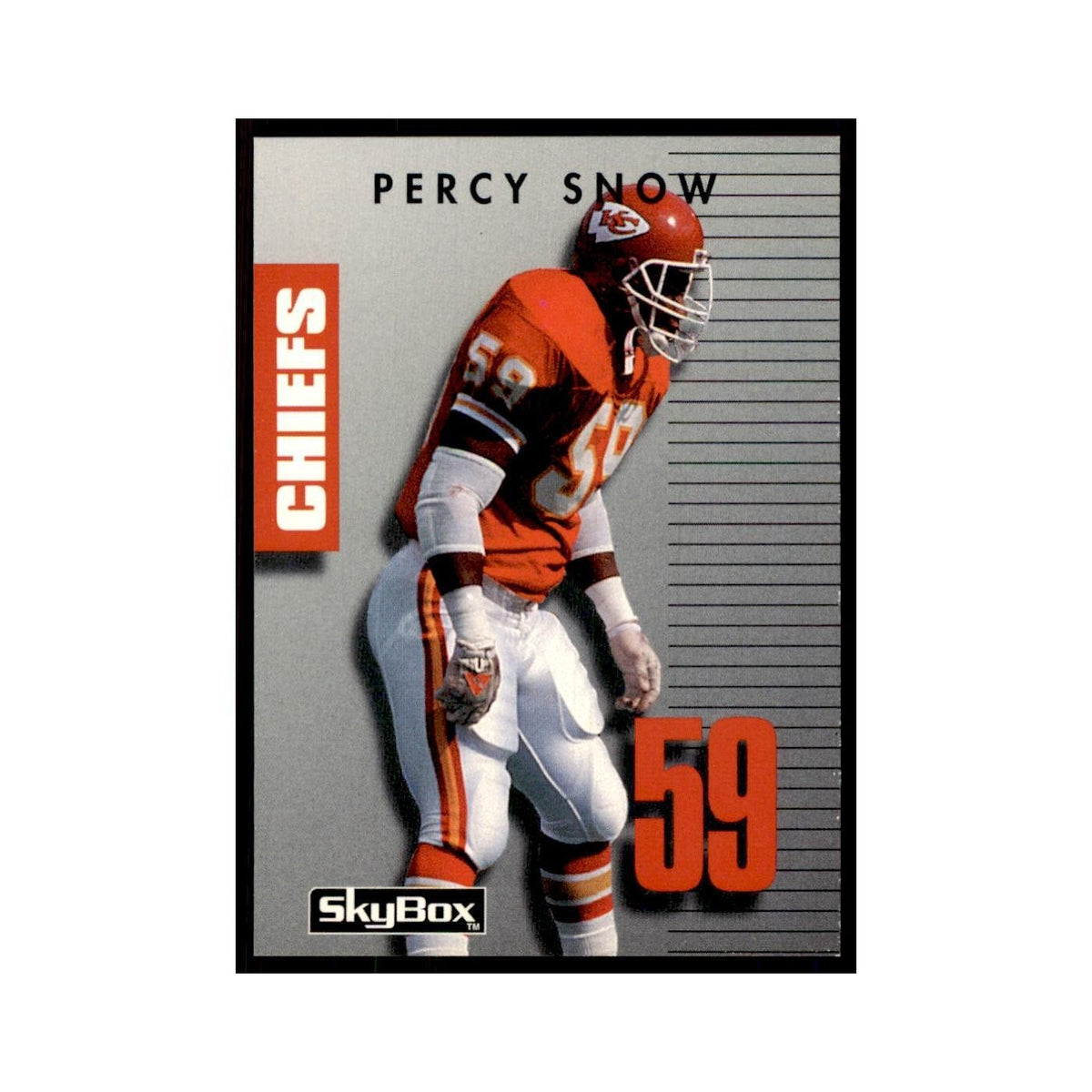 1992 SkyBox Primetime Percy Snow Chiefs #208