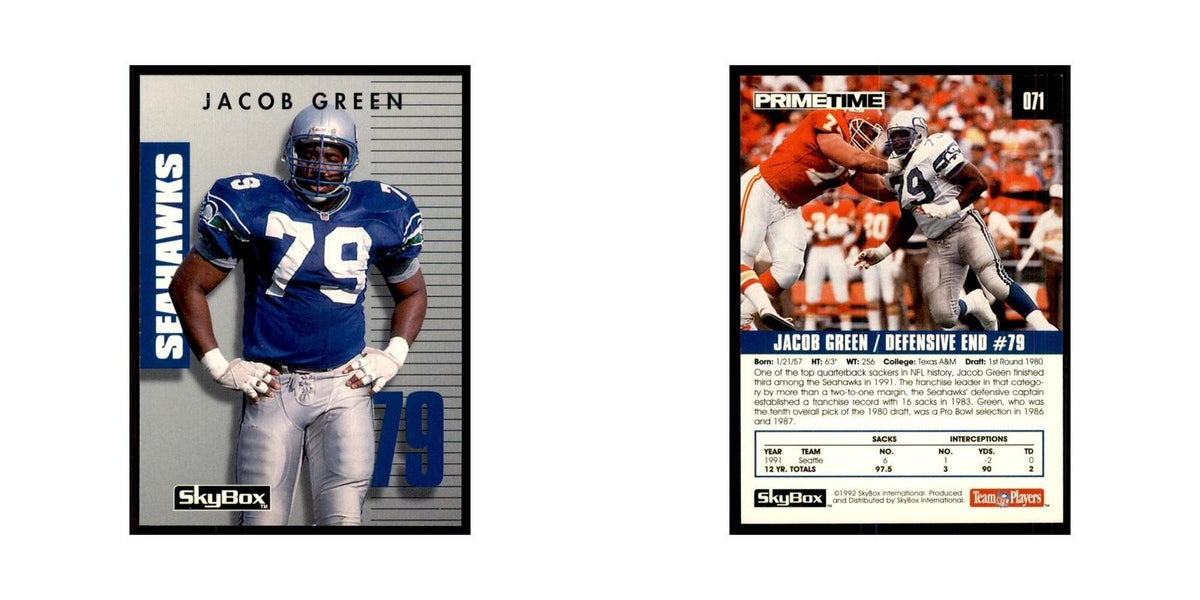 1992 SkyBox Primetime Jacob Green Seahawks #71
