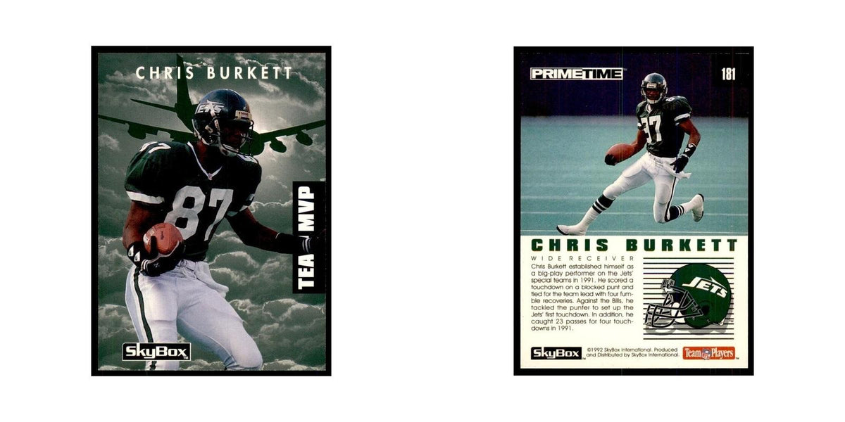 1992 SkyBox Primetime Chris Burkett Jets #181