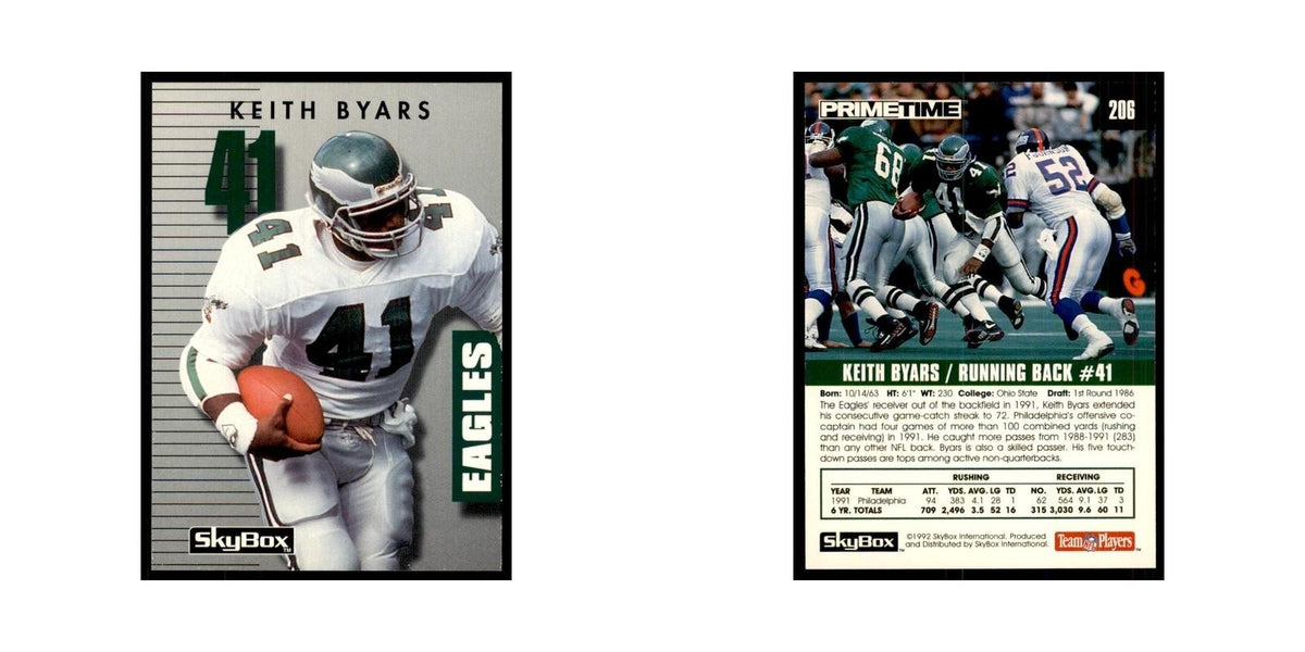 1992 SkyBox Primetime Keith Byars Eagles #206