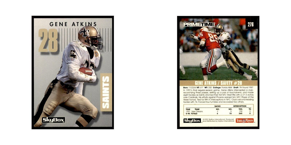 1992 SkyBox Primetime Gene Atkins Saints #276