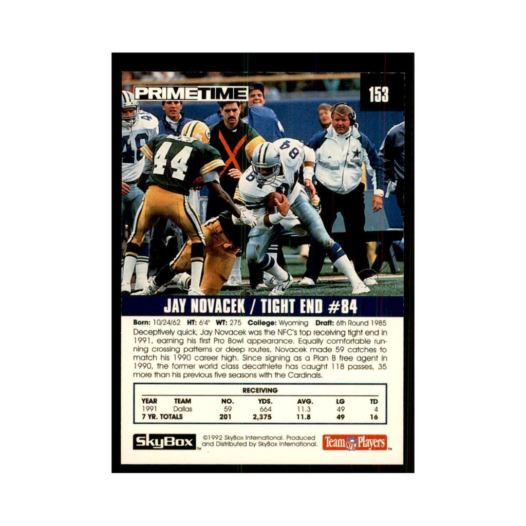 1992 SkyBox Primetime Jay Novacek Cowboys #153