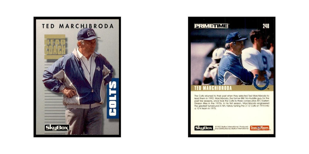 1992 SkyBox Primetime Ted Marchibroda Colts #248