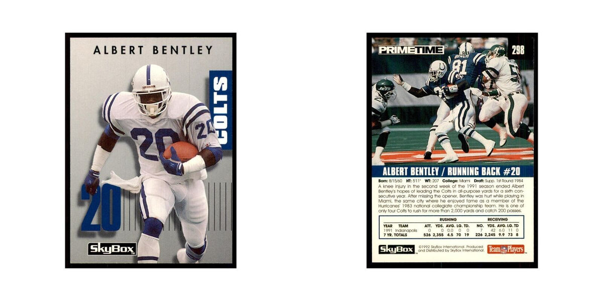 1992 SkyBox Primetime Albert Bentley Colts #298