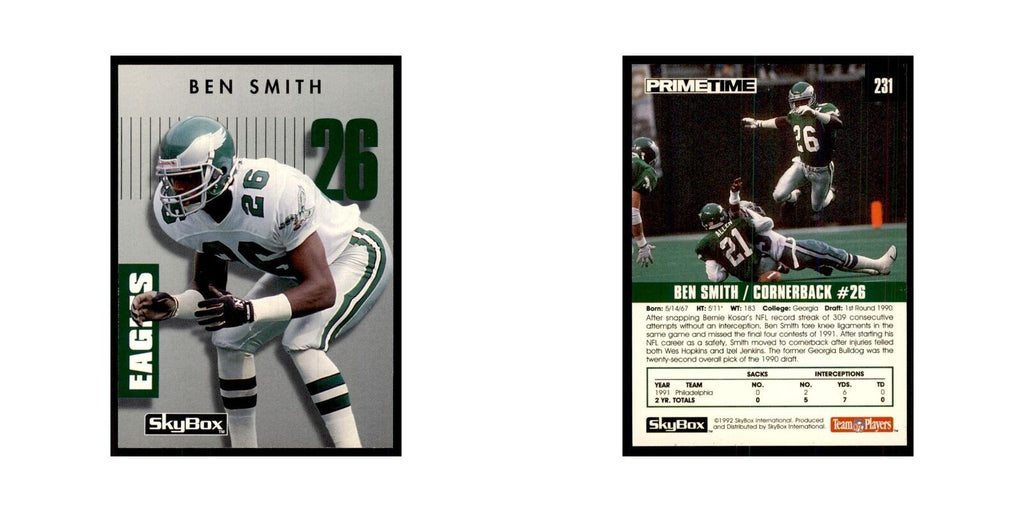 1992 SkyBox Primetime Ben Smith Eagles #231