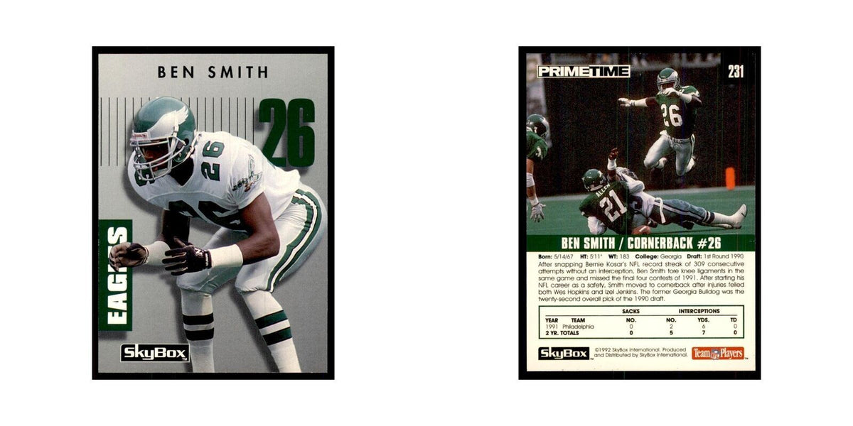 1992 SkyBox Primetime Ben Smith Eagles #231