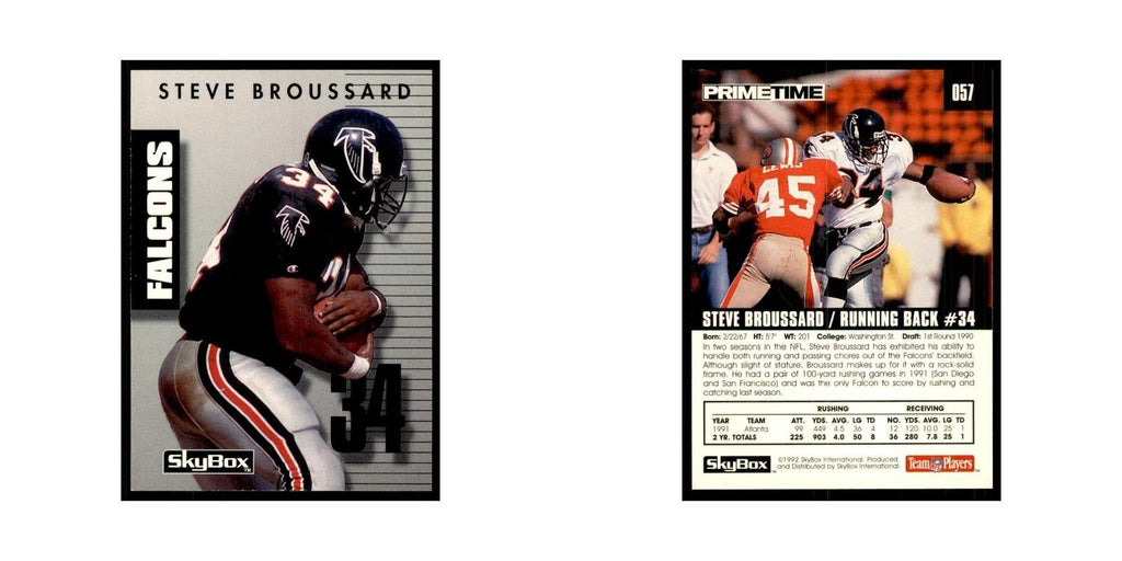 1992 SkyBox Primetime Steve Broussard Falcons #57