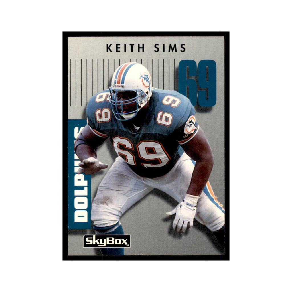 1992 SkyBox Primetime Keith Sims Dolphins #191