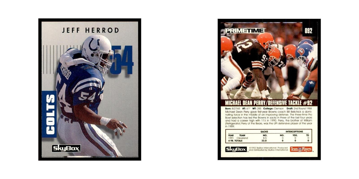 1992 SkyBox Primetime Michael Dean Perry Browns #92