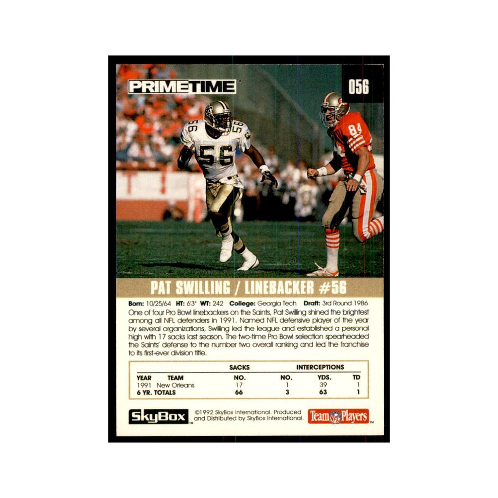 1992 SkyBox Primetime Pat Swilling Saints #56