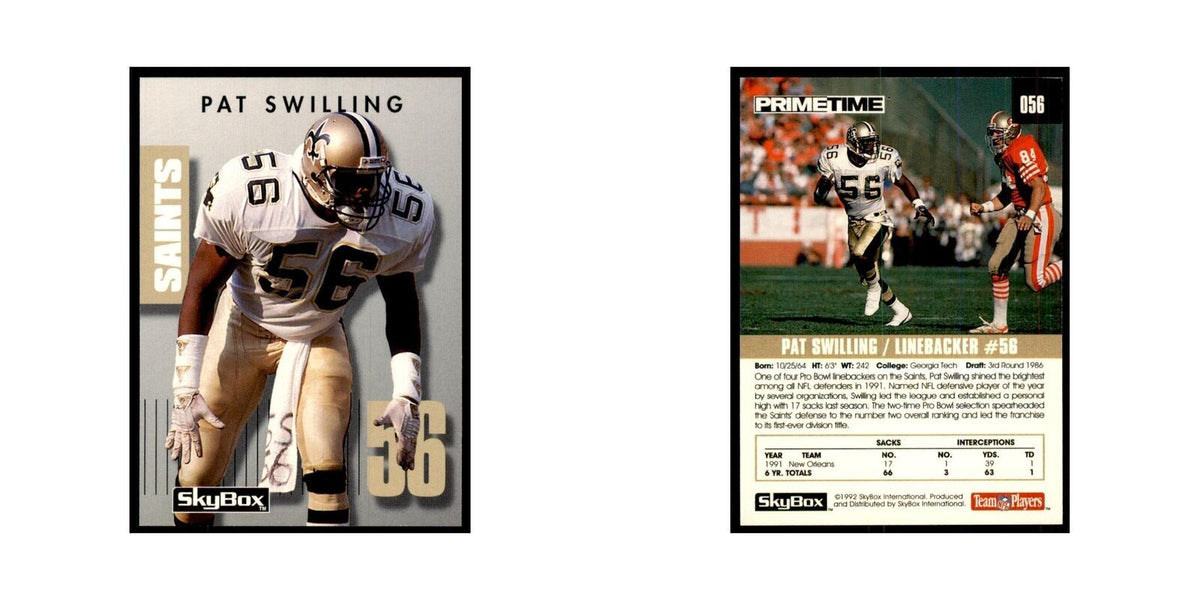 1992 SkyBox Primetime Pat Swilling Saints #56