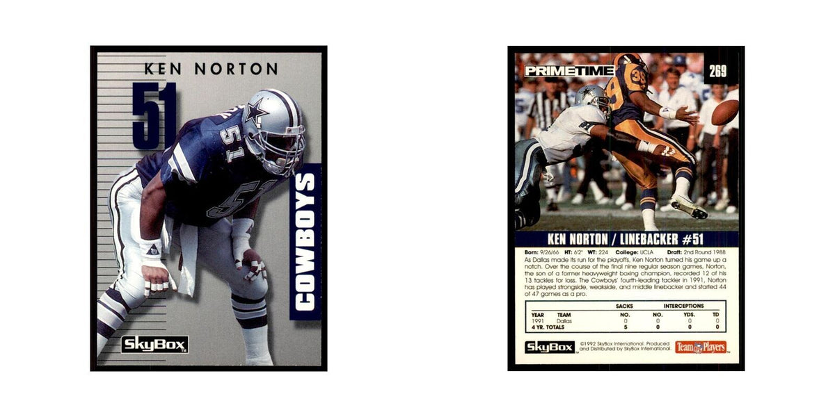 1992 SkyBox Primetime Ken Norton Cowboys #269