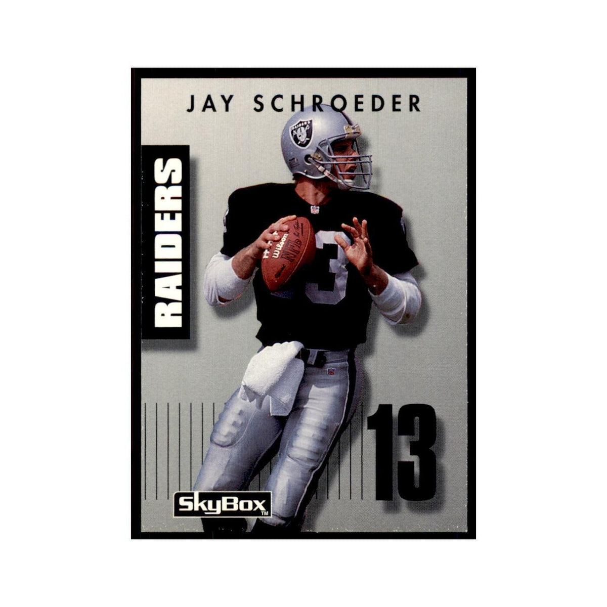 1992 SkyBox Primetime Jay Schroeder Los Angeles Raiders #111