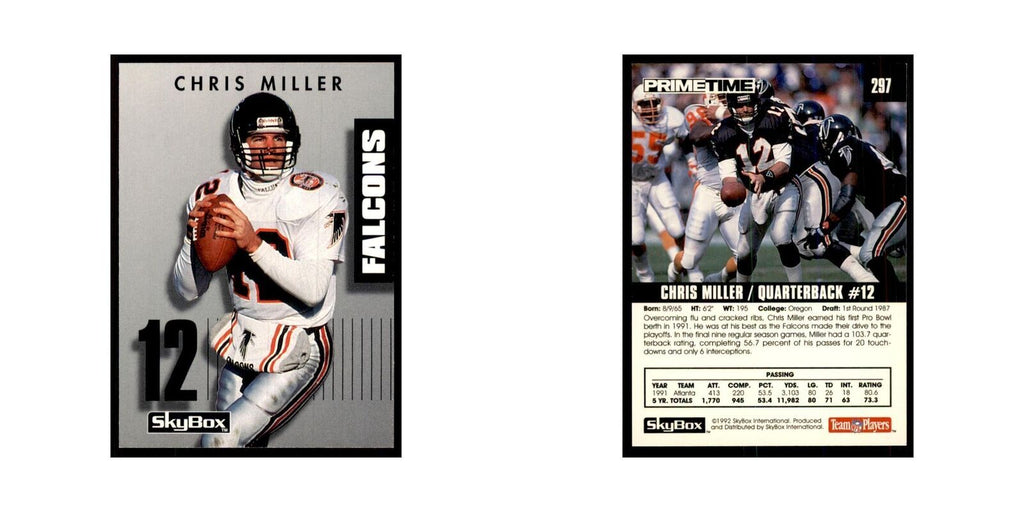 1992 SkyBox Primetime Chris Miller Falcons #297