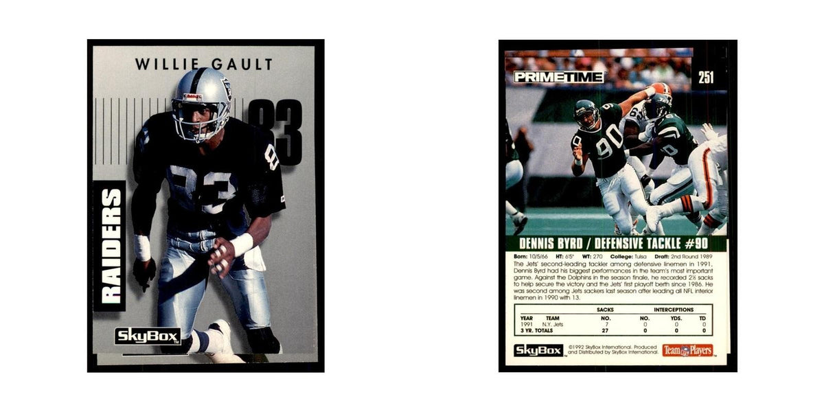 1992 SkyBox Primetime Dennis Byrd Jets #251