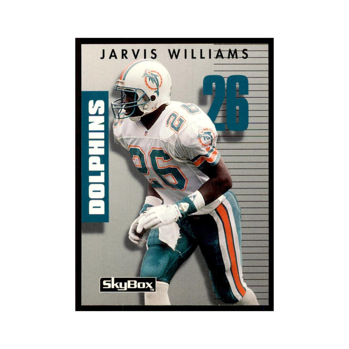 1992 SkyBox Primetime Jarvis Williams Dolphins #308