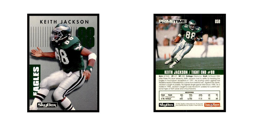 1992 SkyBox Primetime Keith Jackson Eagles #59