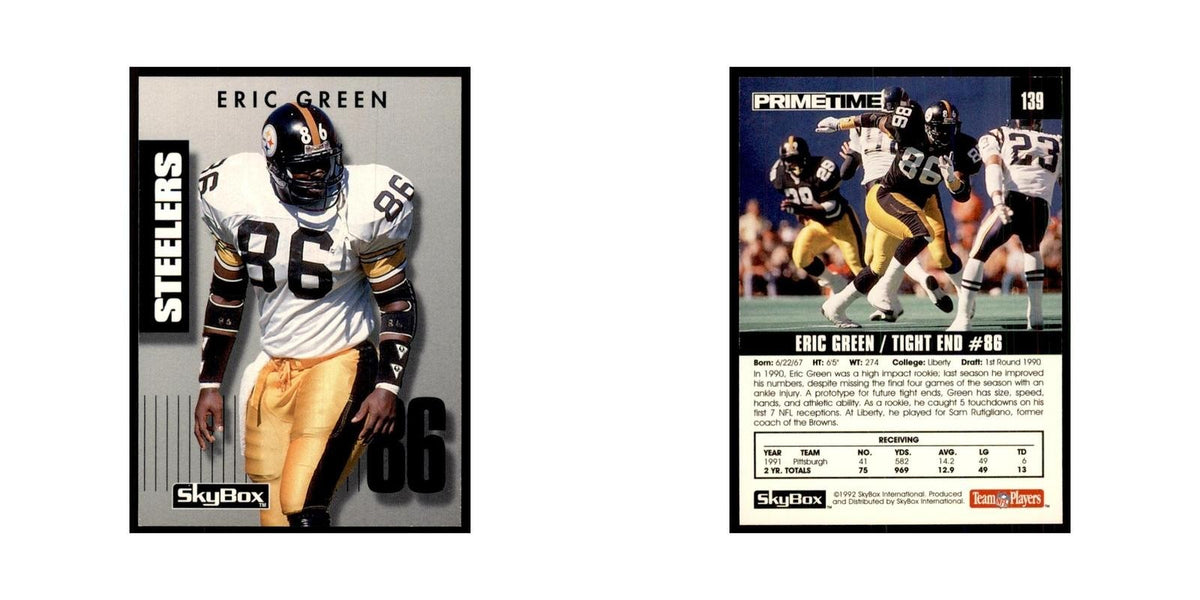 1992 SkyBox Primetime Eric Green Steelers #139