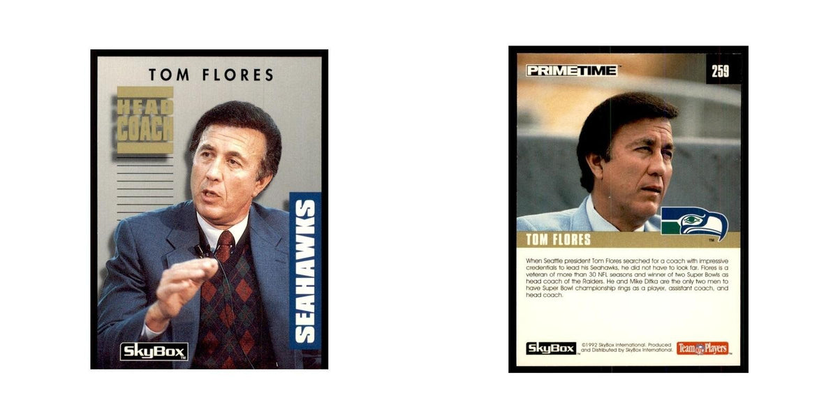 1992 SkyBox Primetime Tom Flores Seahawks #259