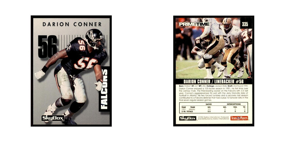 1992 SkyBox Primetime Darion Conner Falcons #335