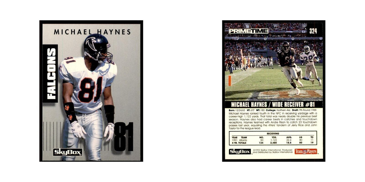 1992 SkyBox Primetime Michael Haynes Falcons #324