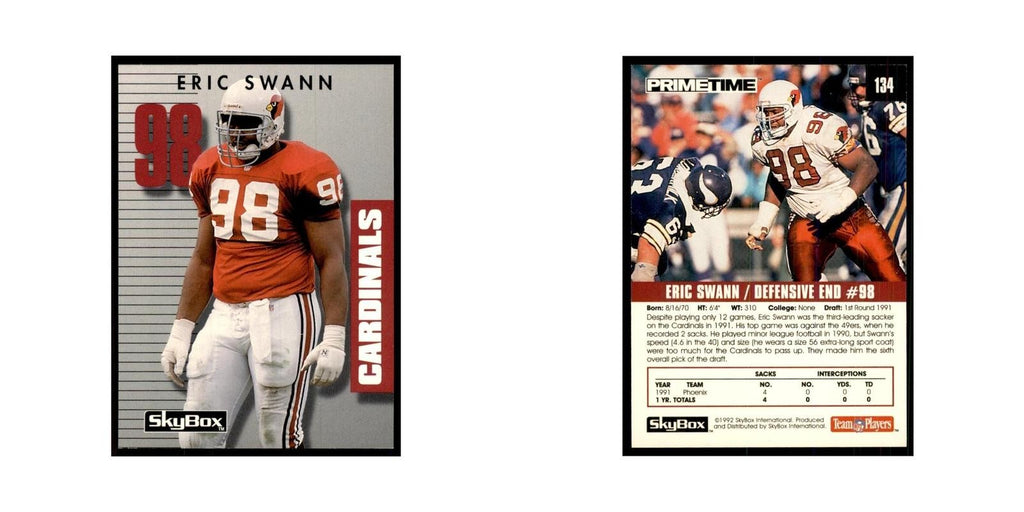1992 SkyBox Primetime Eric Swann Phoenix Cardinals #134