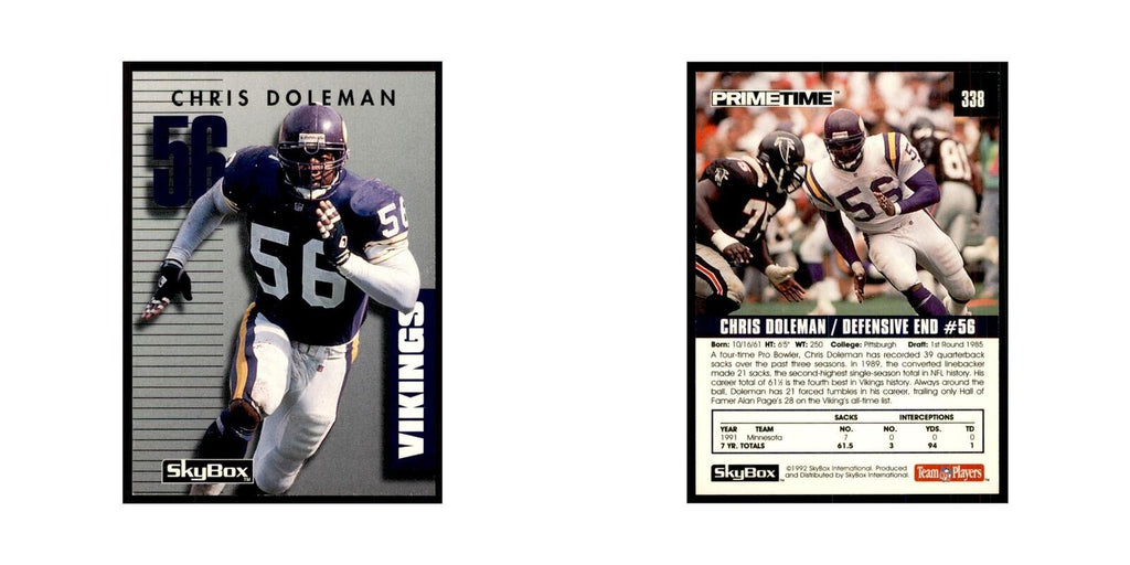 1992 SkyBox Primetime Chris Doleman Vikings #338