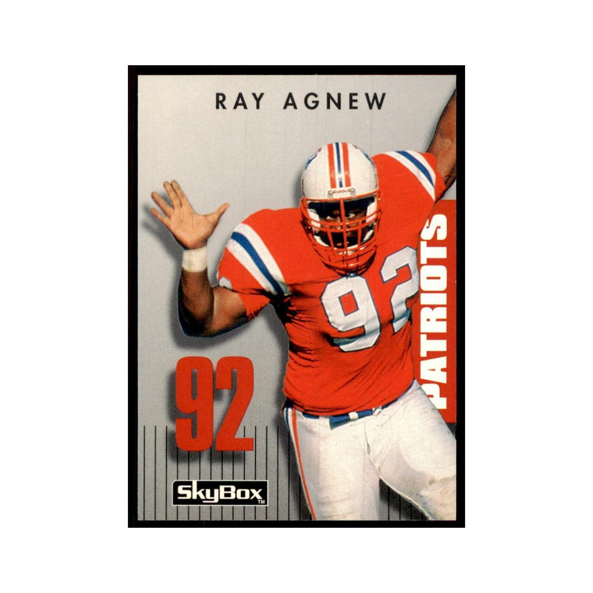 1992 SkyBox Primetime Ray Agnew Patriots #341