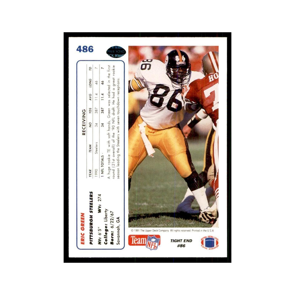 1991 Upper Deck Eric Green Steelers #486