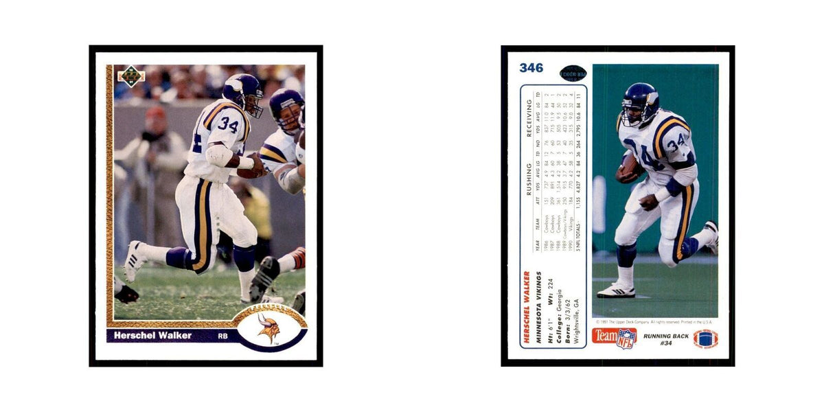 1991 Upper Deck Herschel Walker Vikings #346