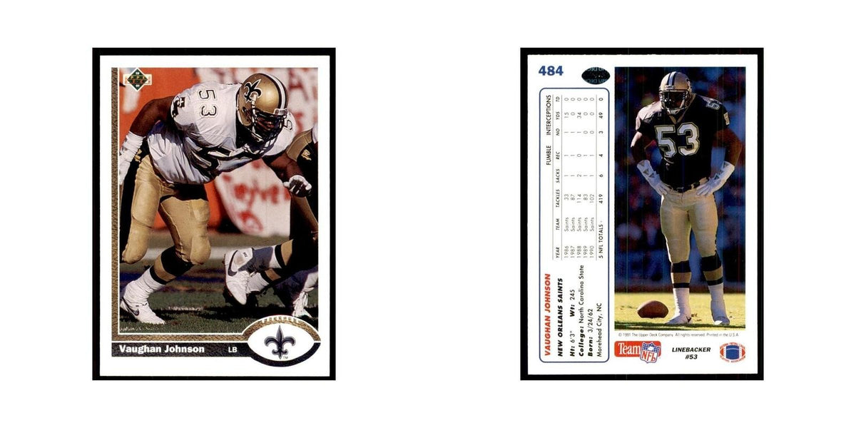 1991 Upper Deck Vaughan Johnson Saints #484