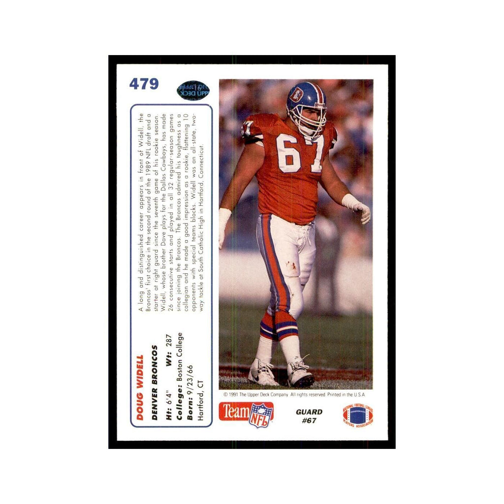 1991 Upper Deck Doug Widell Broncos #479