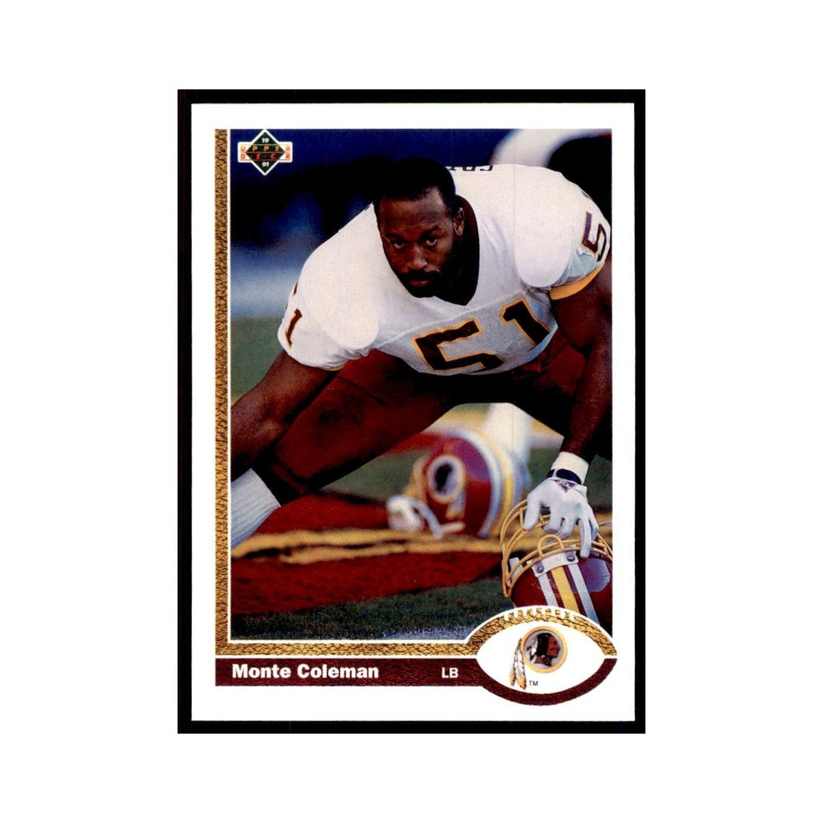 1991 Upper Deck Monte Coleman Redskins #440