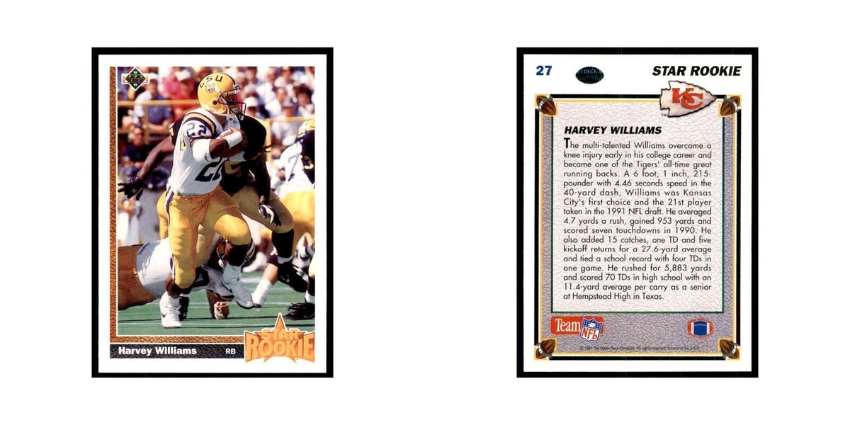 1991 Upper Deck Harvey Williams RC Chiefs #27