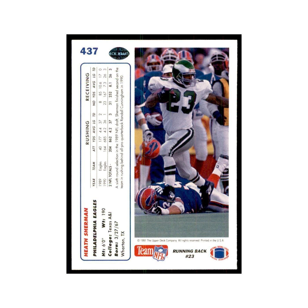 1991 Upper Deck Heath Sherman Eagles #437