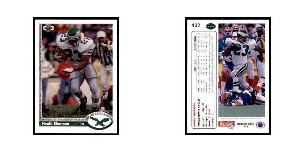 1991 Upper Deck Heath Sherman Eagles #437