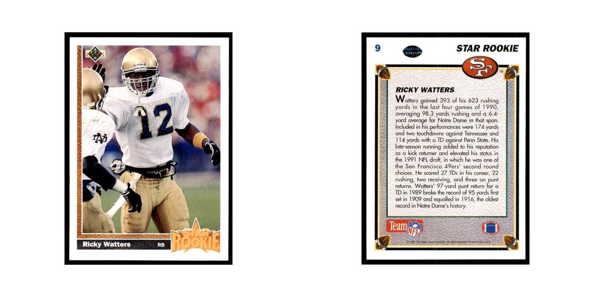 1991 Upper Deck Ricky Watters RC 49ers #9