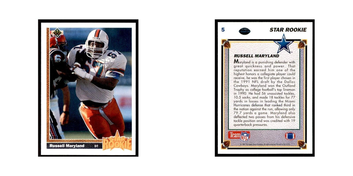 1991 Upper Deck Russell Maryland RC Cowboys #5
