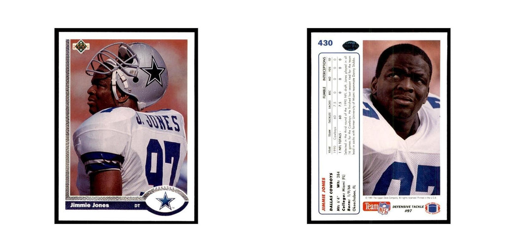 1991 Upper Deck Jimmie Jones Cowboys #430