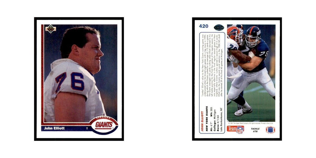 1991 Upper Deck John Elliott Giants #420