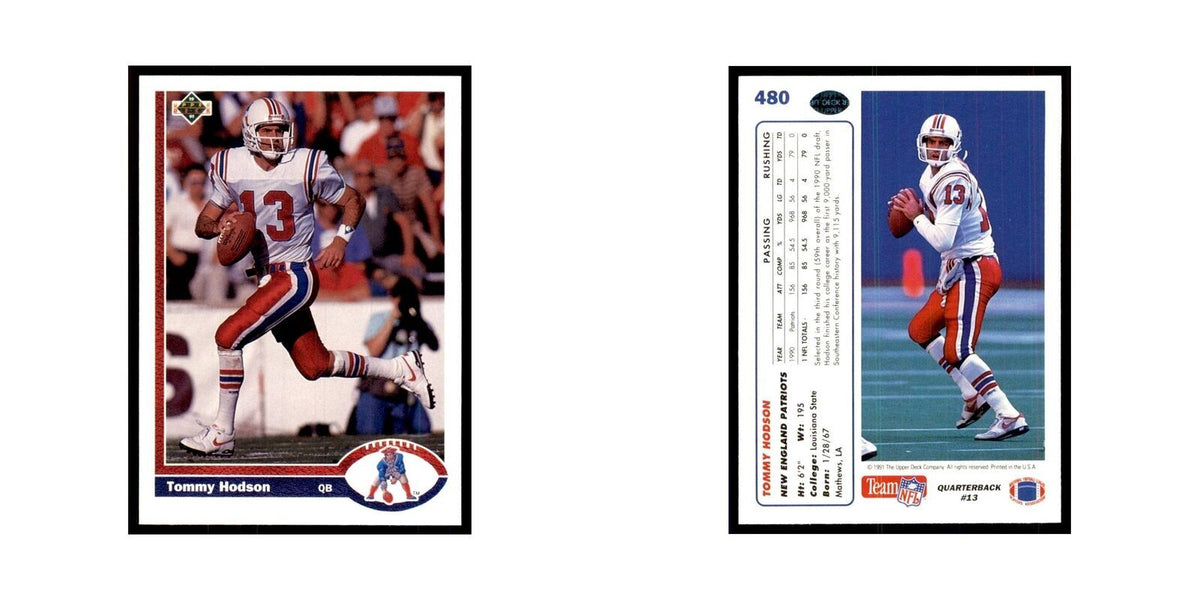 1991 Upper Deck Tommy Hodson Patriots #480