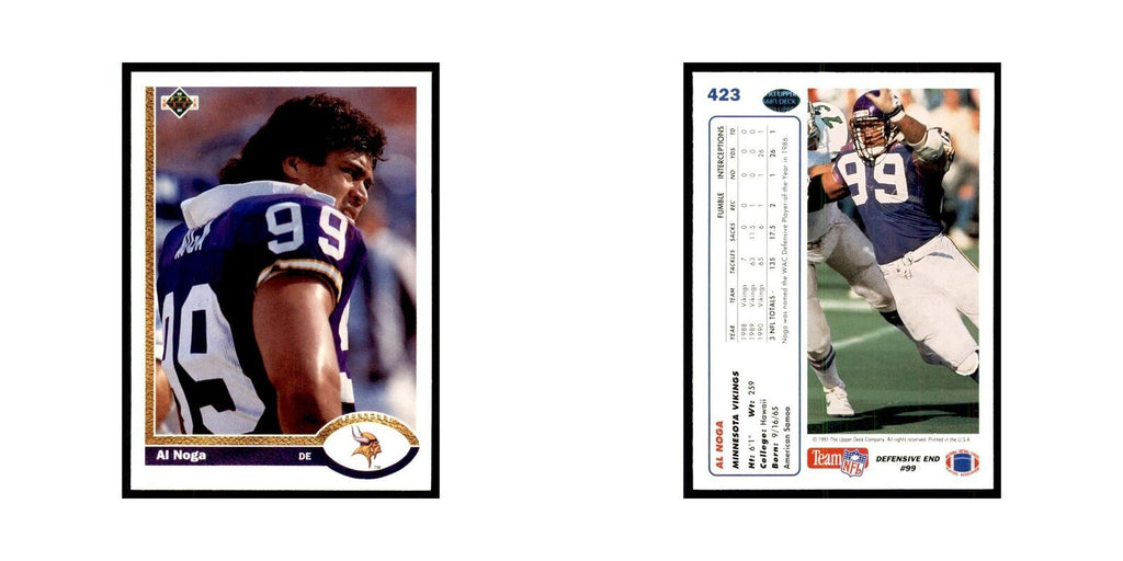 1991 Upper Deck Al Noga Vikings #423