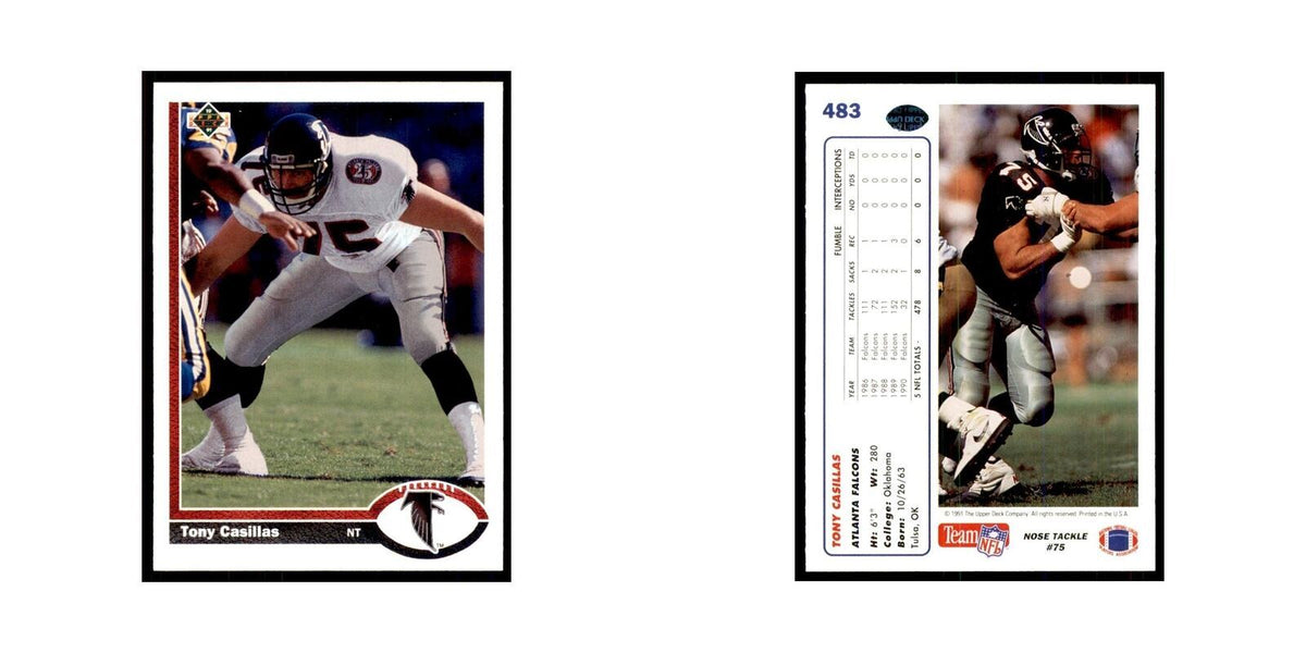 1991 Upper Deck Tony Casillas Falcons #483