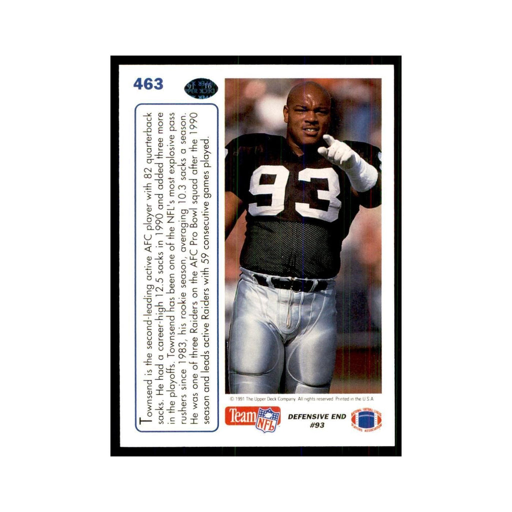 1991 Upper Deck Greg Townsend Los Angeles Raiders #463