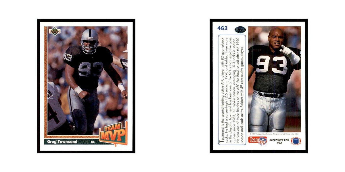 1991 Upper Deck Greg Townsend Los Angeles Raiders #463