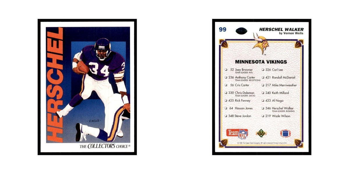 1991 Upper Deck Herschel Walker Vikings #99