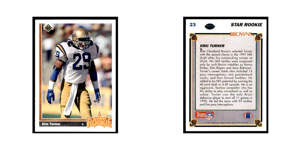 1991 Upper Deck Eric Turner RC Browns #23